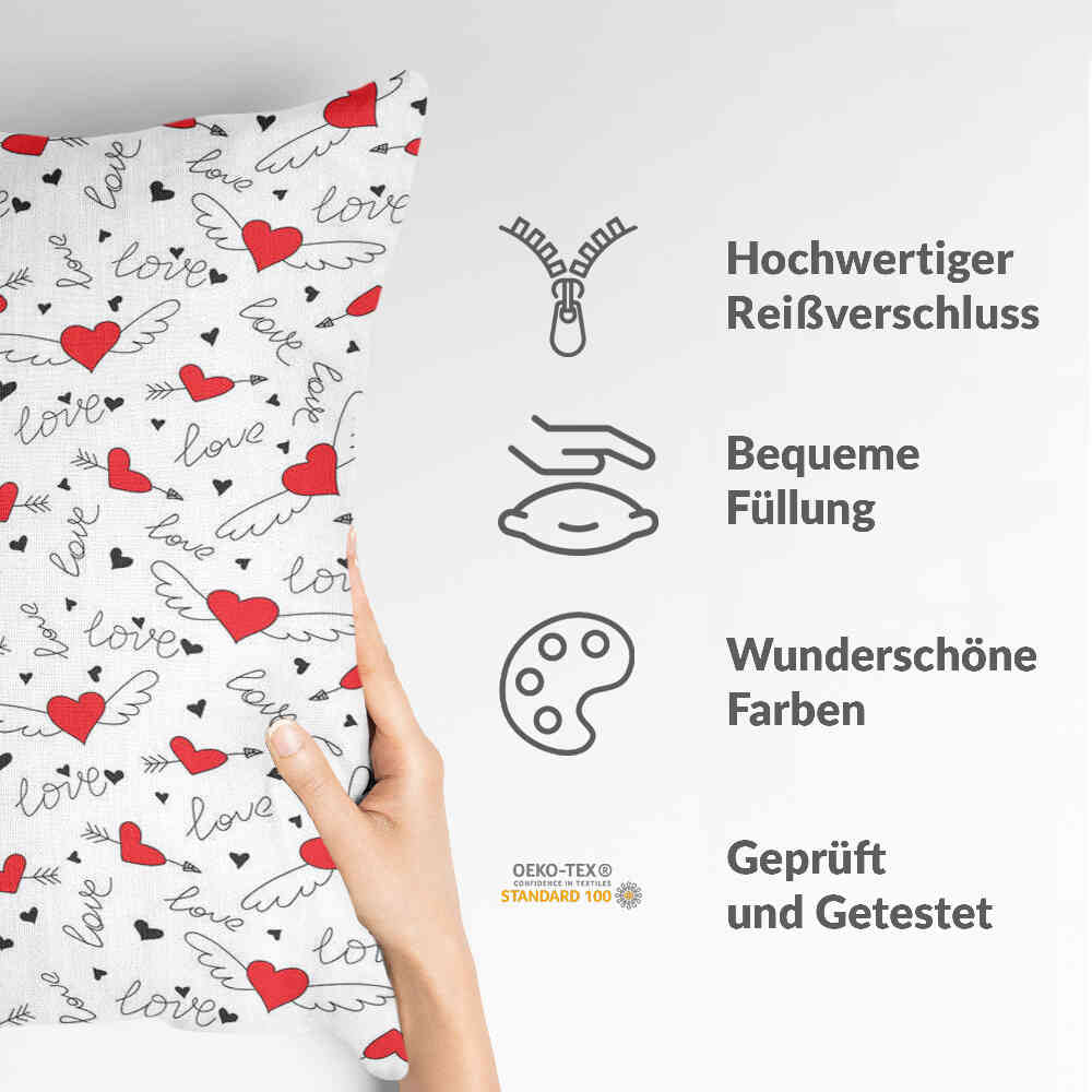 Cuscino salute L'amore dà le ali