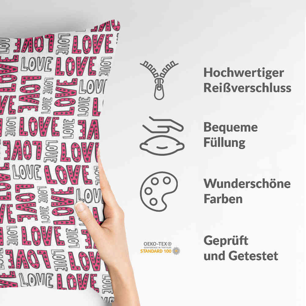 Cuscino salute bianco L.O.V.E