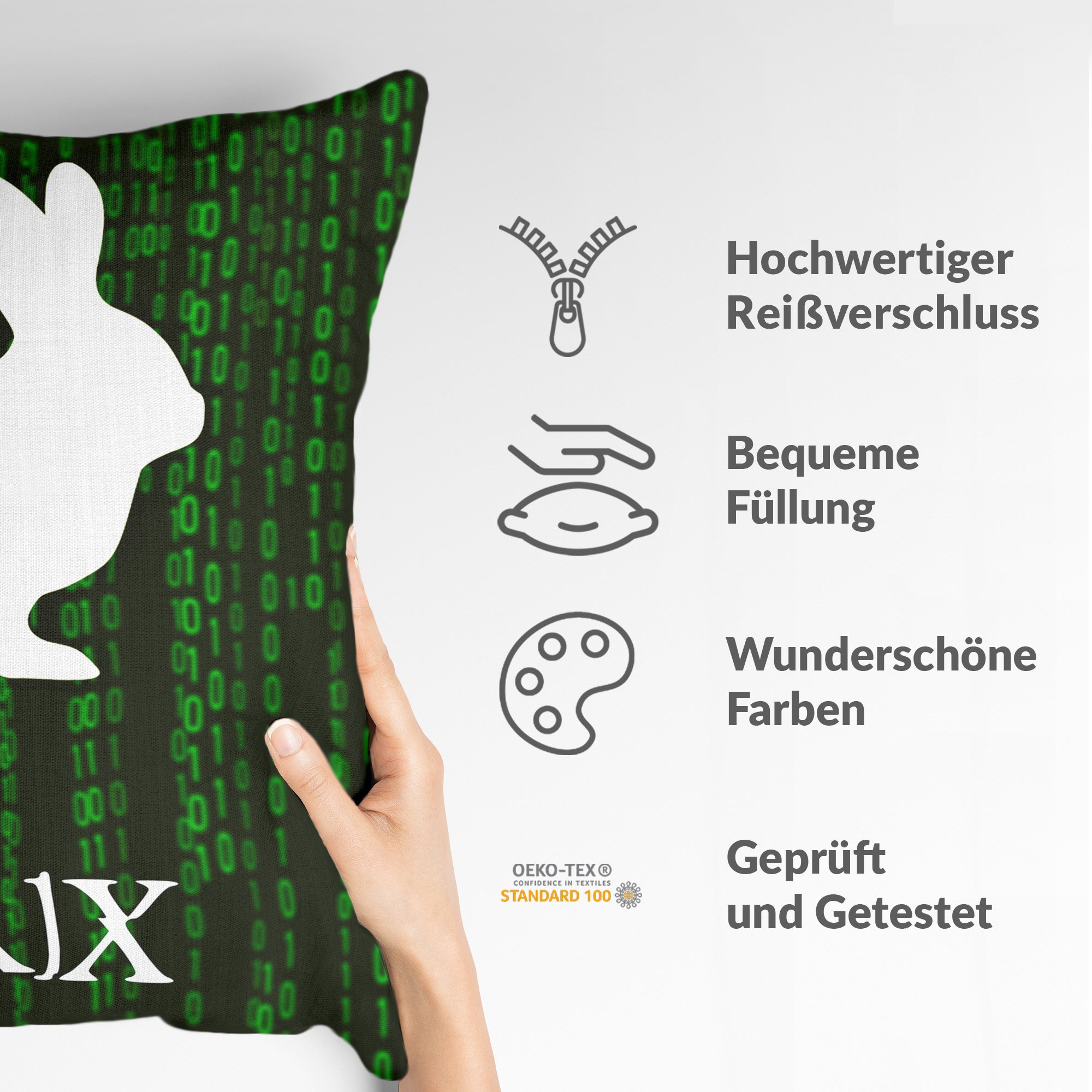 Cuscino salute Codice Matrix Verde