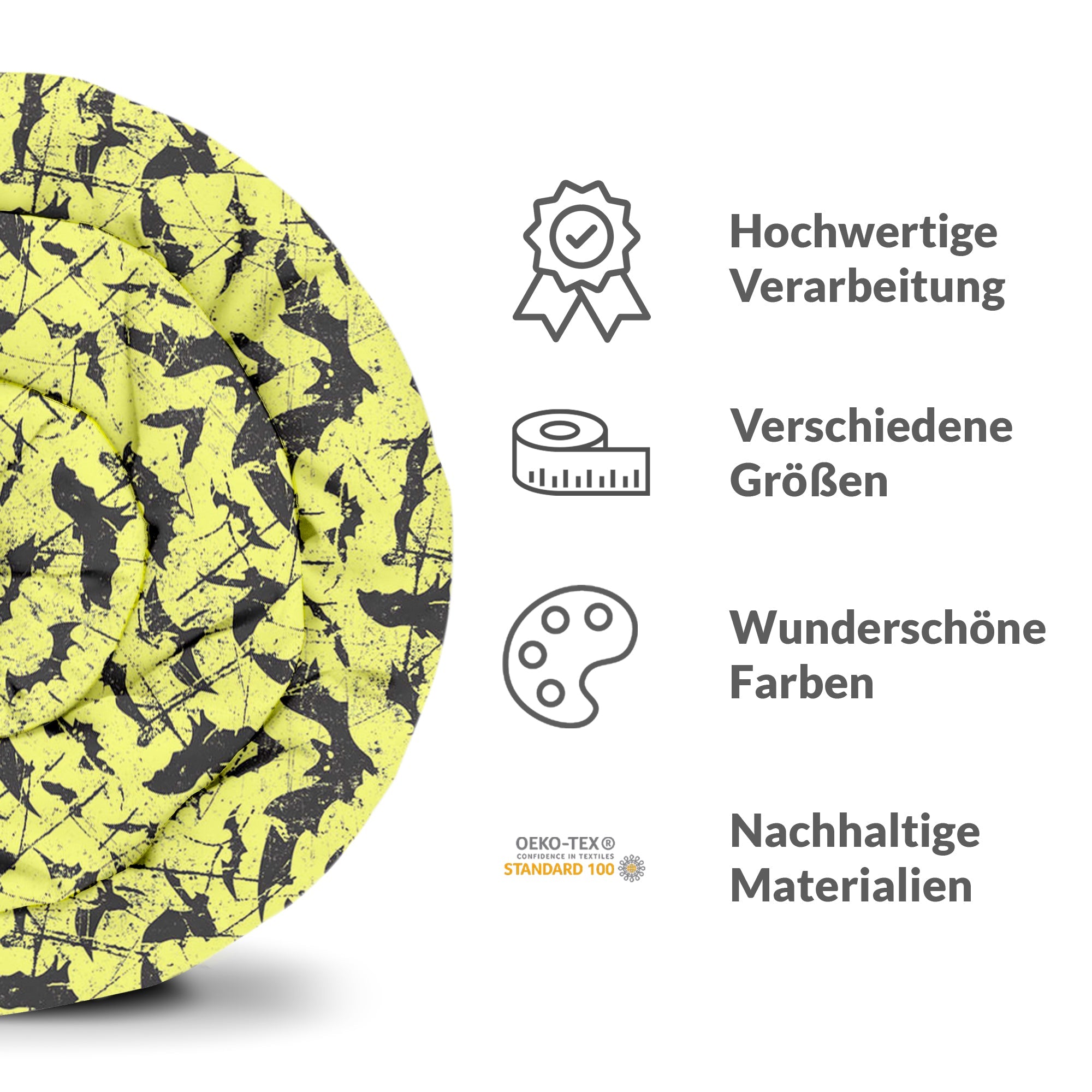 Set di biancheria da letto con coperta terapeutica gialla pipistrello