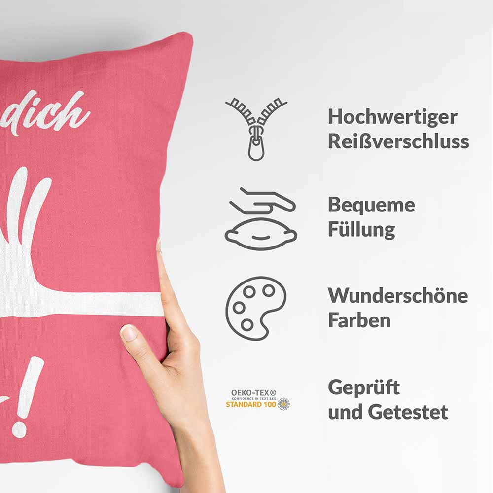 Cuscino salute rosa Ti voglio bene