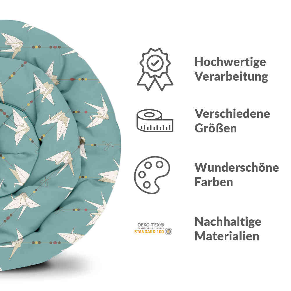 Set biancheria da letto con coperta terapeutica Origami Cigno
