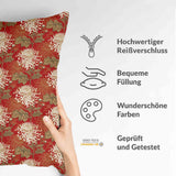 Cuscino salute rosso grande fiore