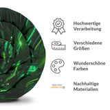 Coperta terapeutica originale - Rivestimento in cotone verde con caratteri cinesi