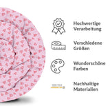 Coperta terapeutica originale - Rivestimento in cotone rosa con cuori rossi
