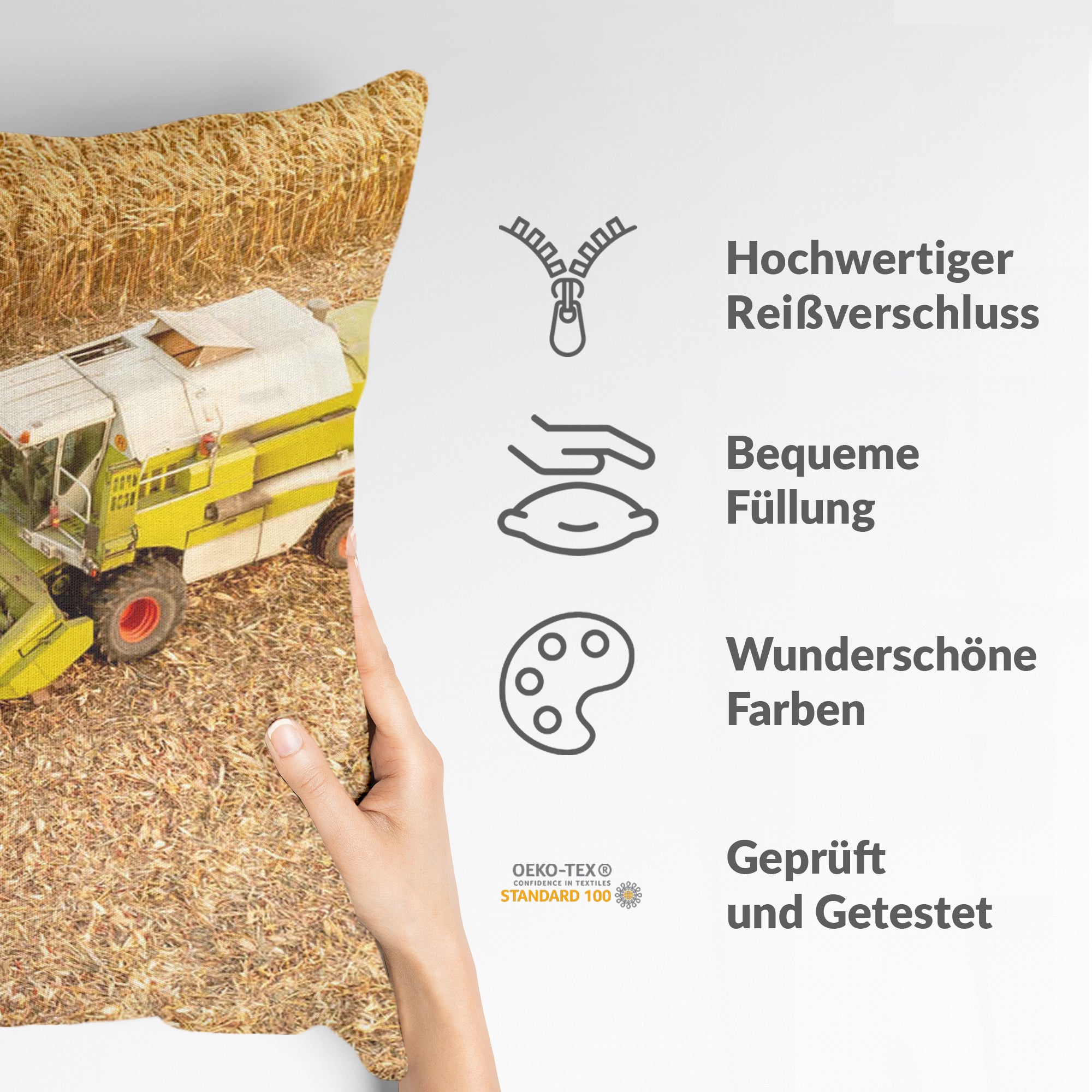 Cuscino salute trattore sul campo