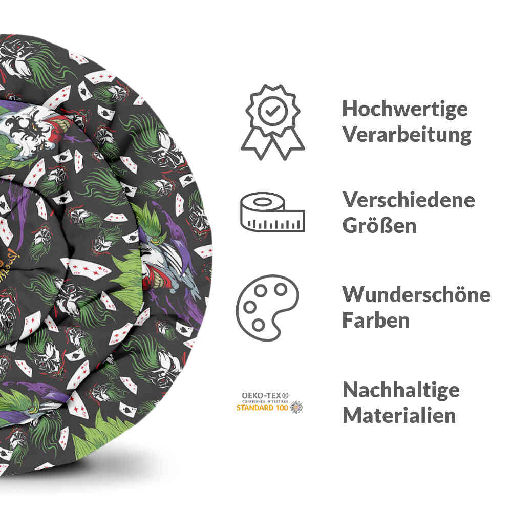 Set di biancheria da letto con coperta terapeutica Joker colorato