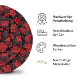 Coperta terapeutica originale - Rivestimento in cotone nero con rose rosse