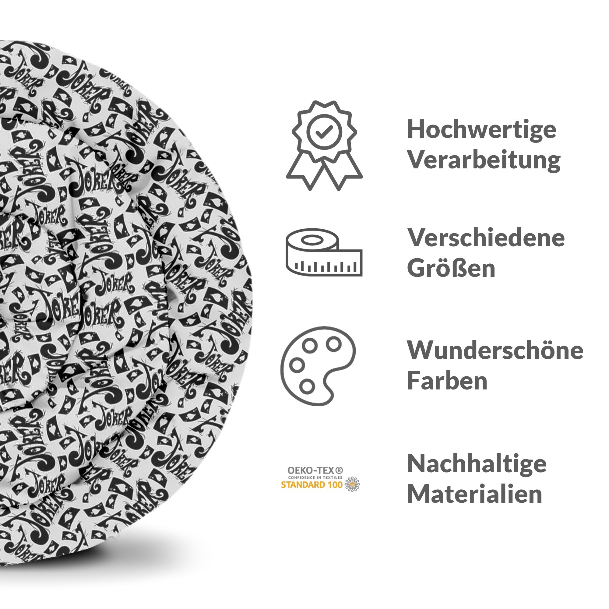 Set di biancheria da letto con coperta terapeutica scritta in nero Joker