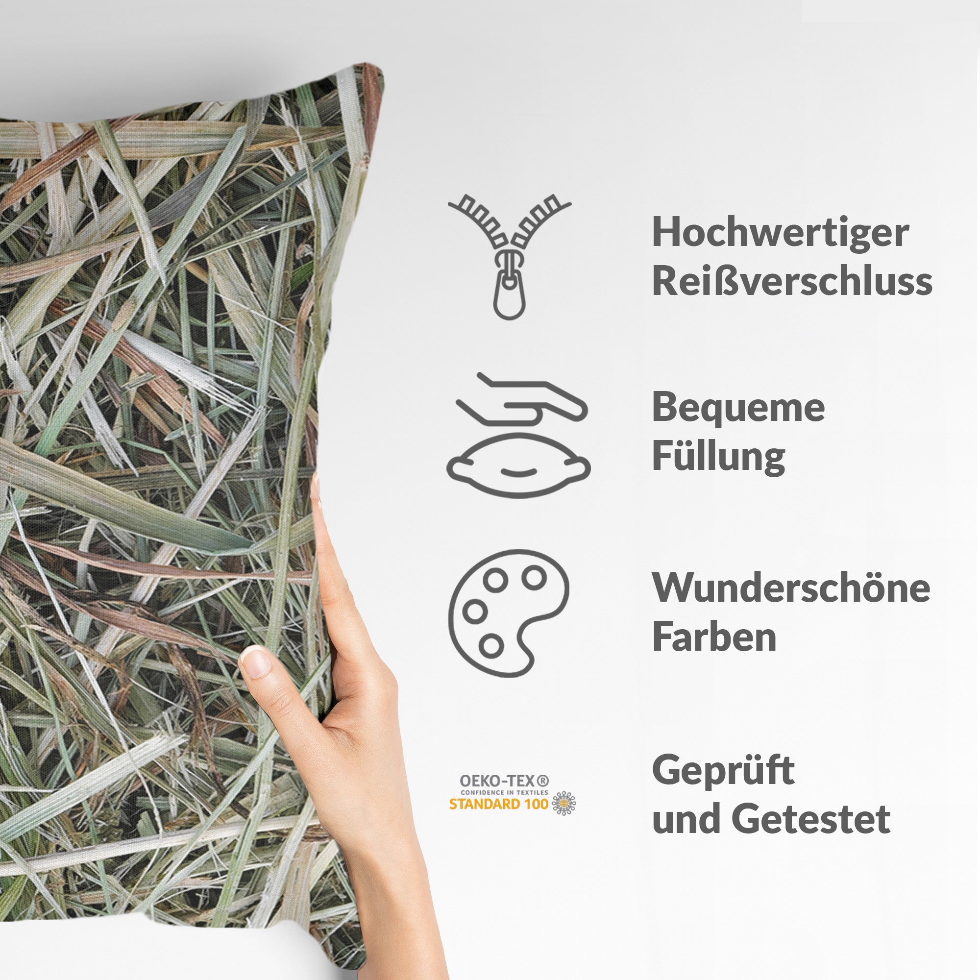 Cuscino sanitario bianco con paglia