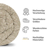 Coperta terapeutica originale - Rivestimento in cotone beige con motivo a foglia nero