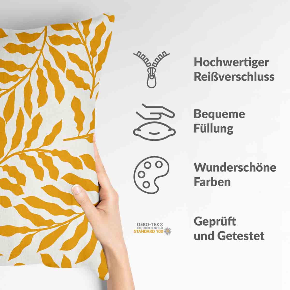 Cuscino sanitario con rami gialli