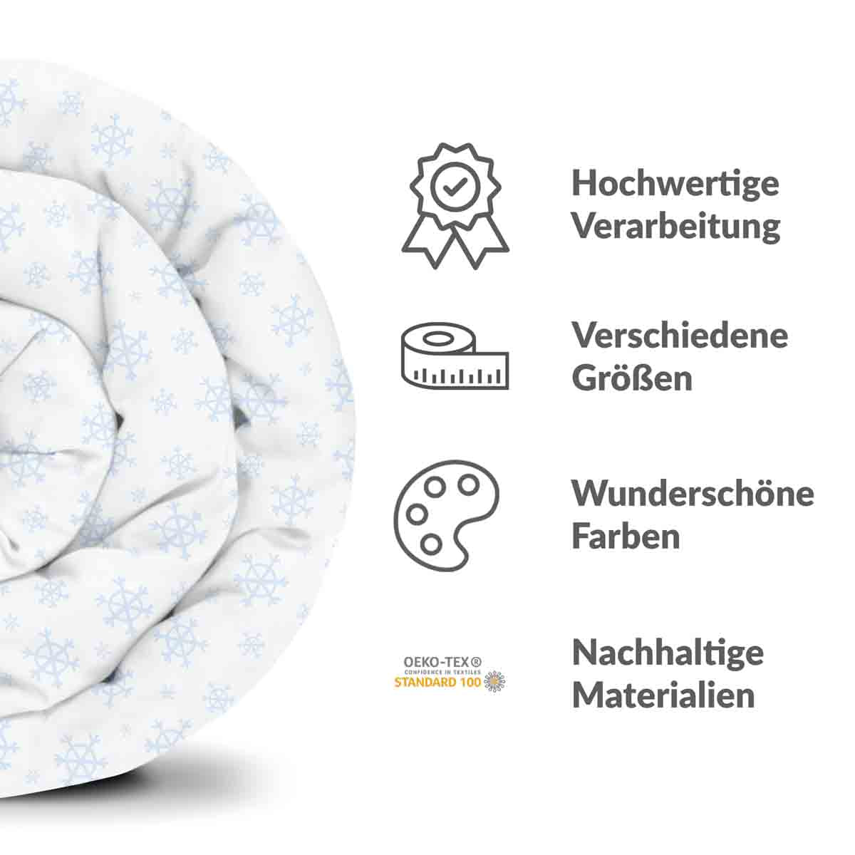 Coperta terapeutica originale - Rivestimento in cotone fiocchi di neve
