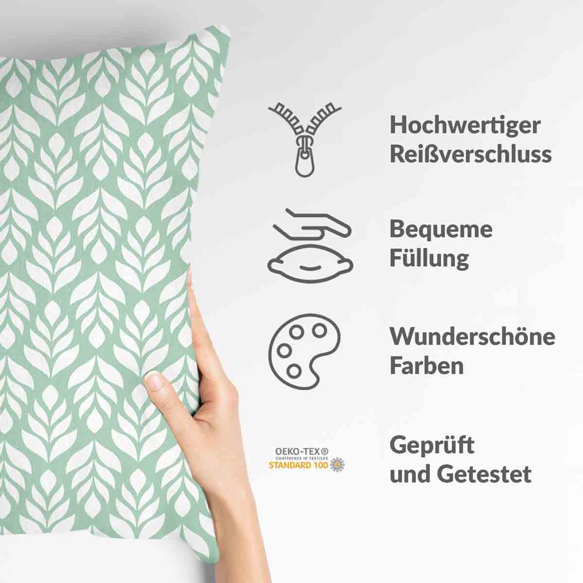 Cuscino salute verde con abete