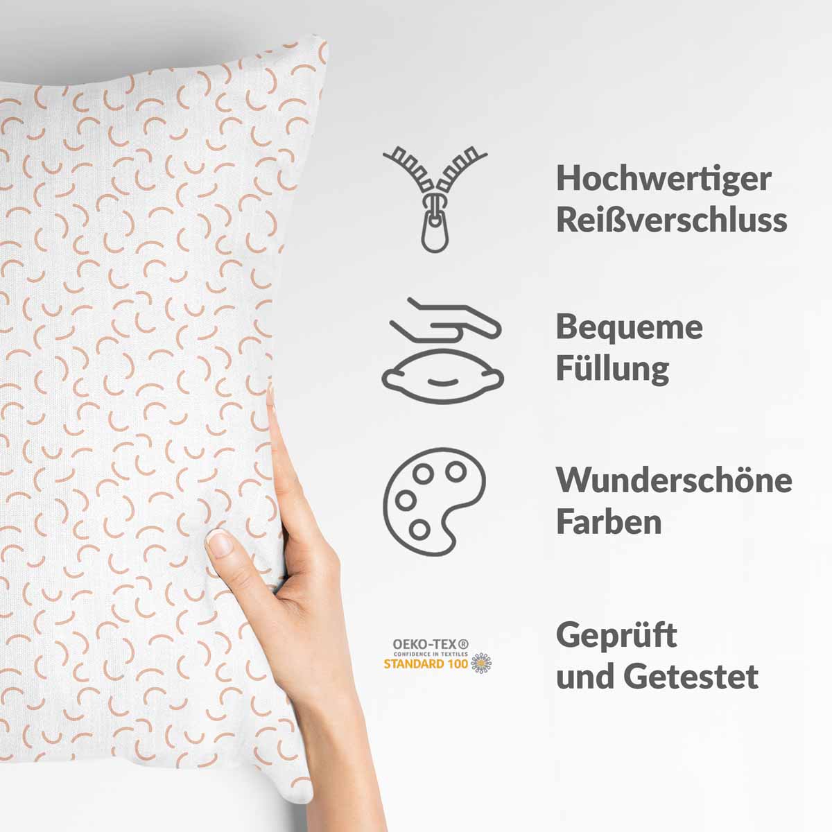 Cuscino sanitario bianco con mezze lune