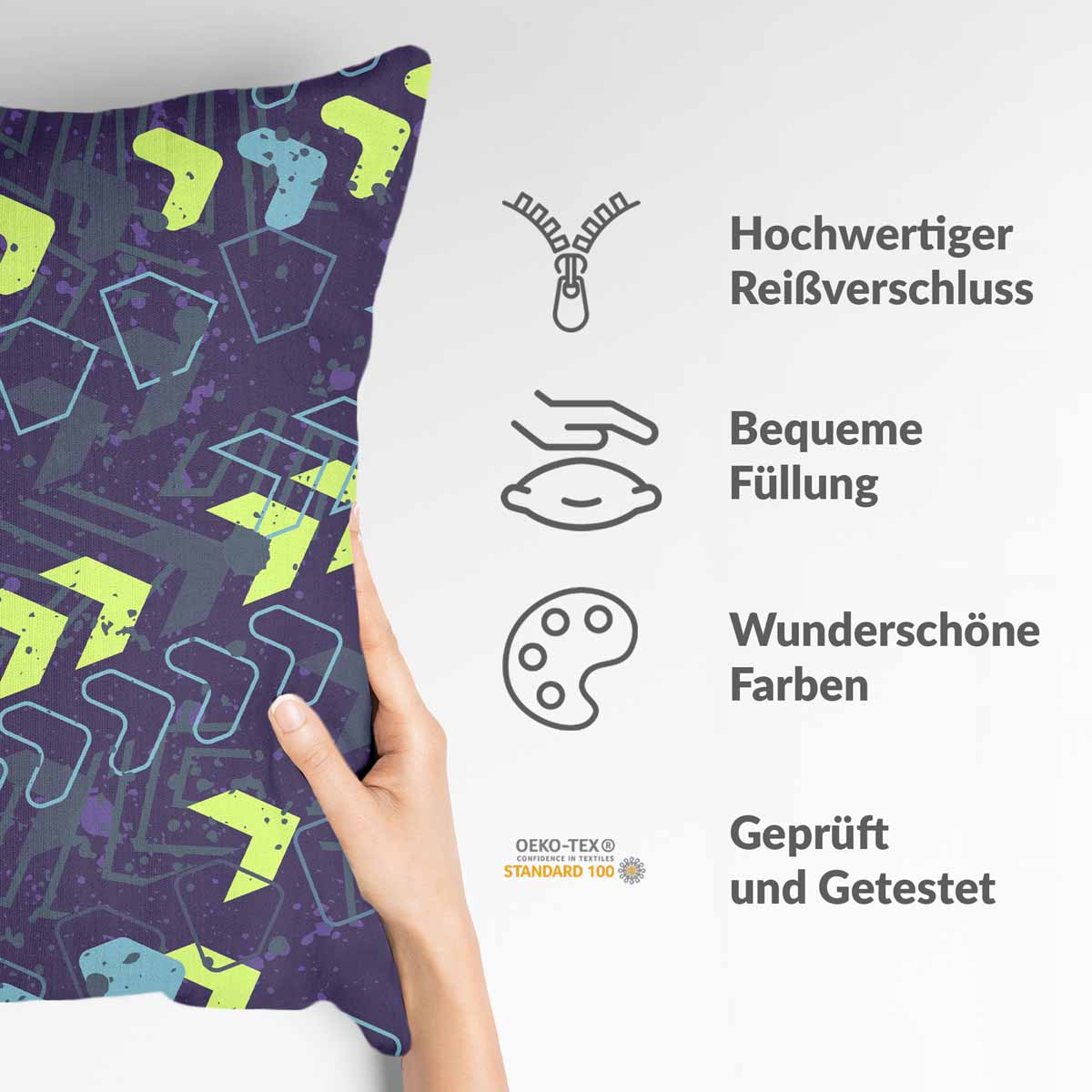 Cuscino sanitario blu scuro con frecce