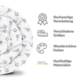 Set di biancheria da letto con coperte terapeutiche bianche e orecchini boho