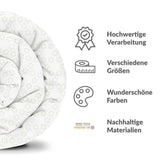 Set di biancheria da letto con coperte terapeutiche e soffioni astratti