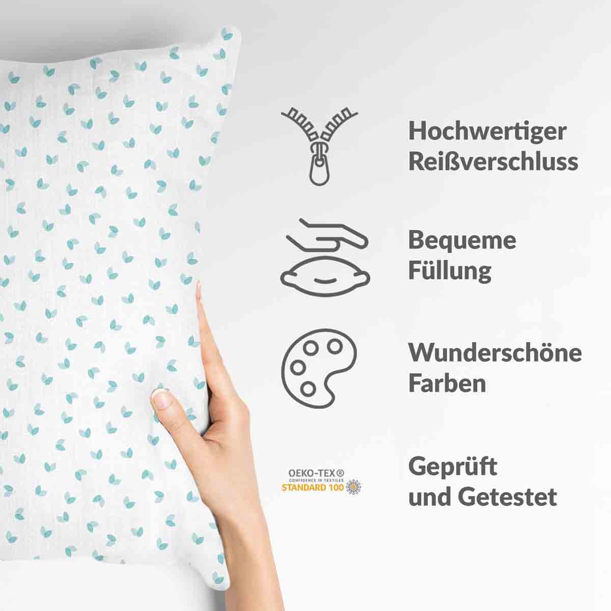 Cuscino sanitario bianco con cuoricini blu