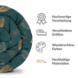 Coperta terapeutica originale - Rivestimento in cotone verde con foglia dorata