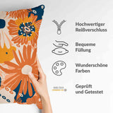 Cuscino sanitario con fiori di gerbera