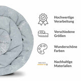 Coperta terapeutica originale - Rivestimento in cotone grigio con fiocchi di neve