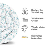 Set di biancheria da letto con coperte terapeutiche bianche e giocattoli