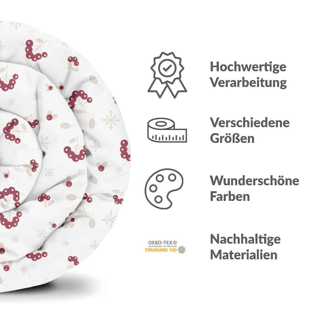 Coperta terapeutica originale - Rivestimento in cotone con arbusto di bacche