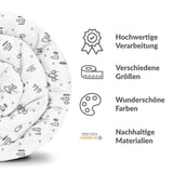 Coperta terapeutica originale - Rivestimento in cotone bianco con puntini e alberi