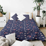 Set di biancheria da letto con coperta terapeutica blu ribes