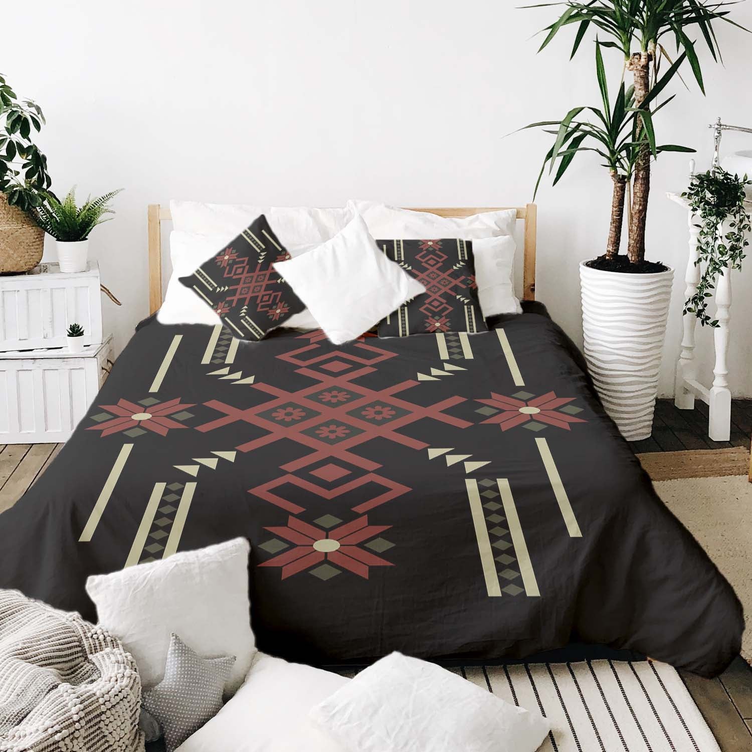 Set di biancheria da letto con coperta terapeutica e grande fiocco di neve