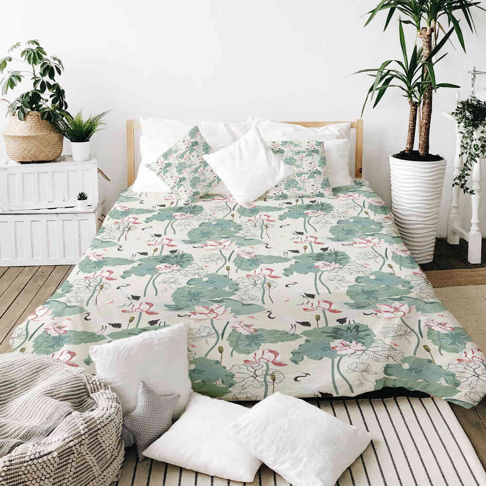 Set di biancheria da letto con coperta terapeutica Ninfea