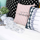 Cuscino salute a righe San Valentino