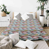Set di biancheria da letto con coperte terapeutiche onde colorate