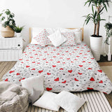 Set di biancheria da letto con coperta terapeutica L'amore dà le ali