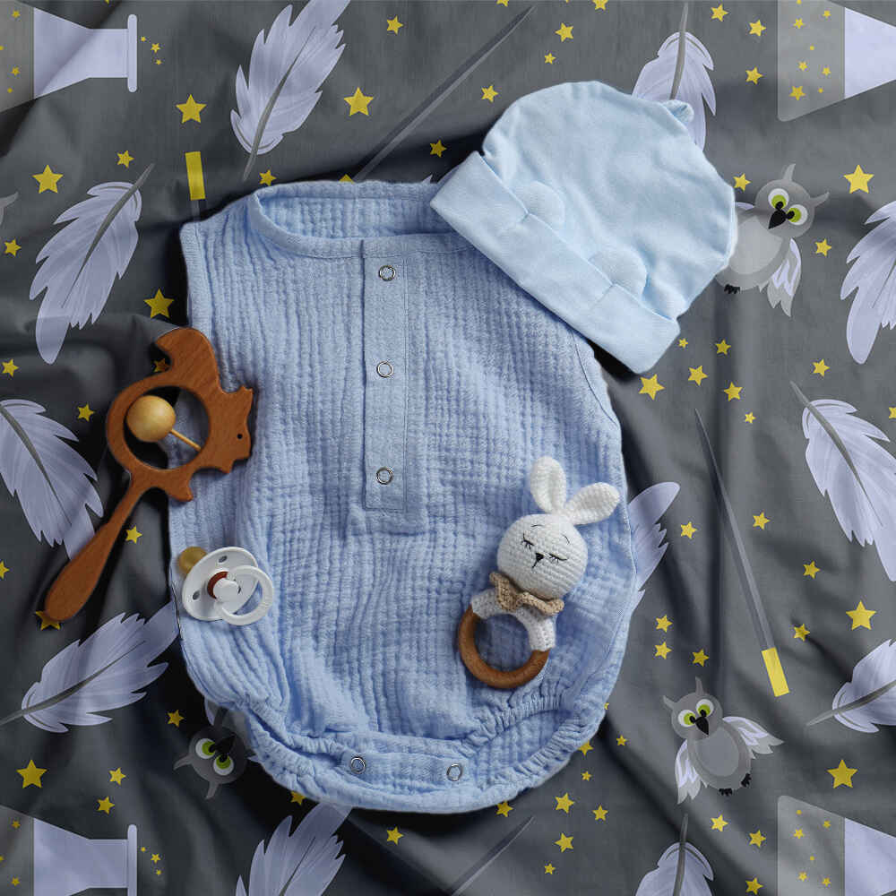 Set di biancheria da letto con coperta terapeutica nero bacchetta magica