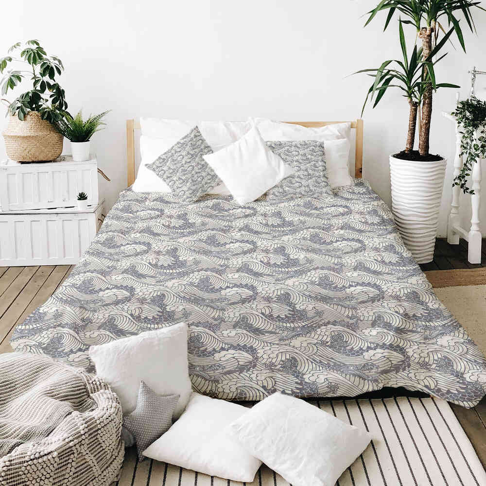 Set di biancheria da letto con coperta terapeutica Mare tempestoso