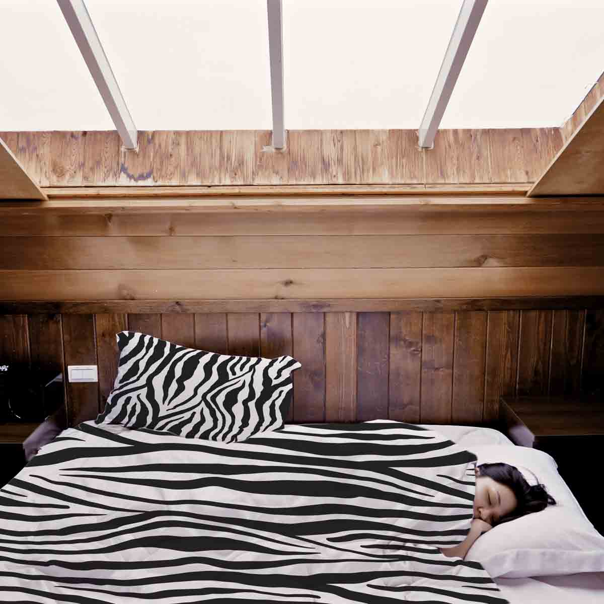 Coperta terapeutica originale - Rivestimento in cotone stampa zebra