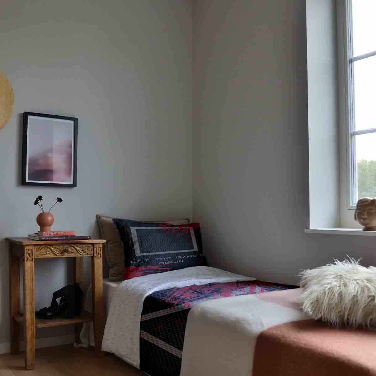 Set di biancheria da letto con coperta terapeutica nero Let's Play