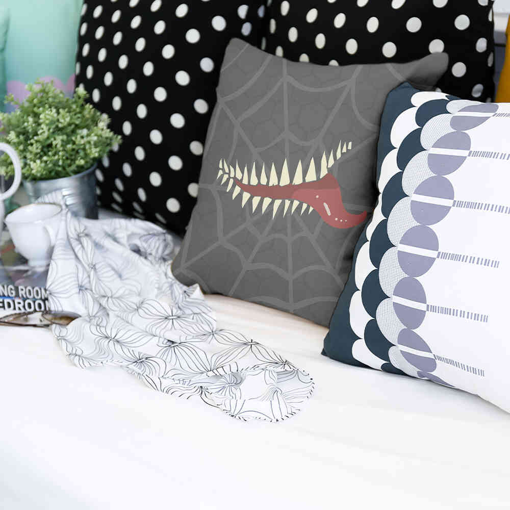 Cuscino sanitario grigio ragnatela