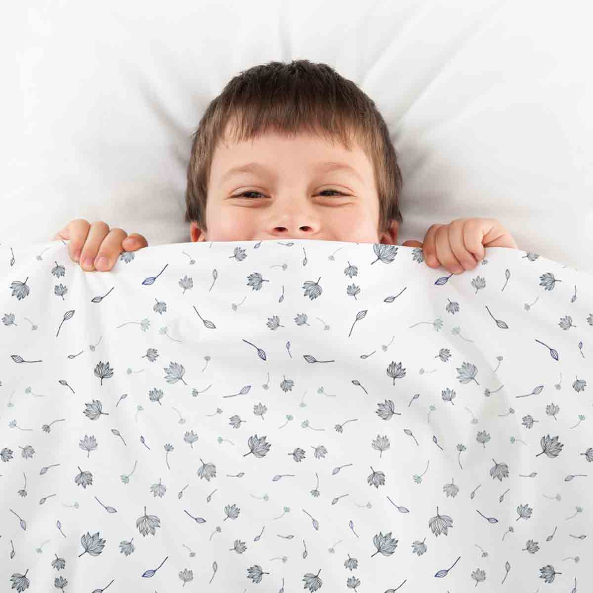 Set copripiumino coperta terapeutica foglie volanti