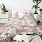 Set di biancheria da letto con coperte terapeutiche fiori astratti colorati