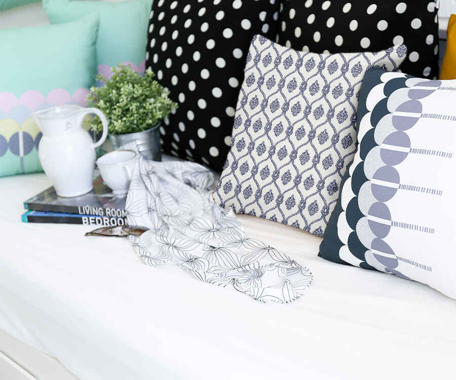 Cuscino sanitario motivo marinaresco blu