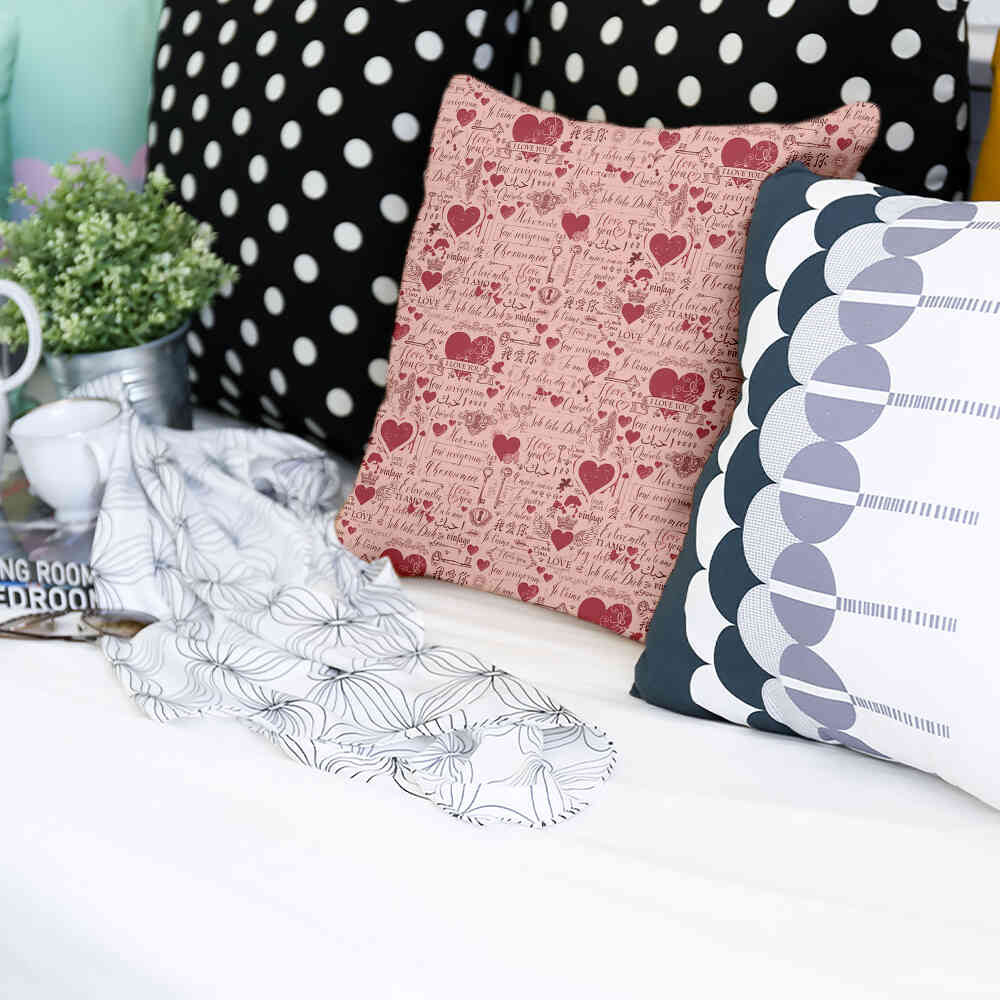 Cuscino salute rosa Ti amo