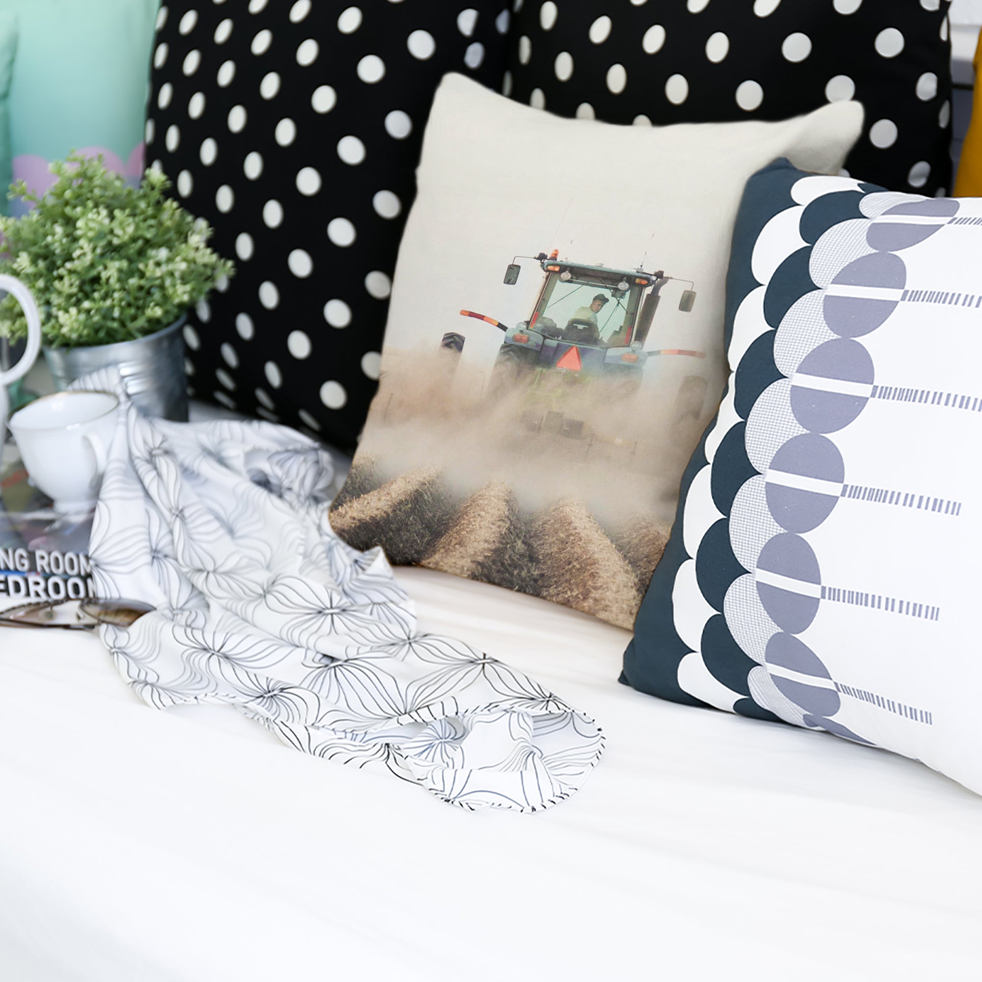 Cuscino salute trattore in azione