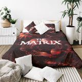 Coperta terapeutica originale - Rivestimento in cotone rosso con scritta The Matrix