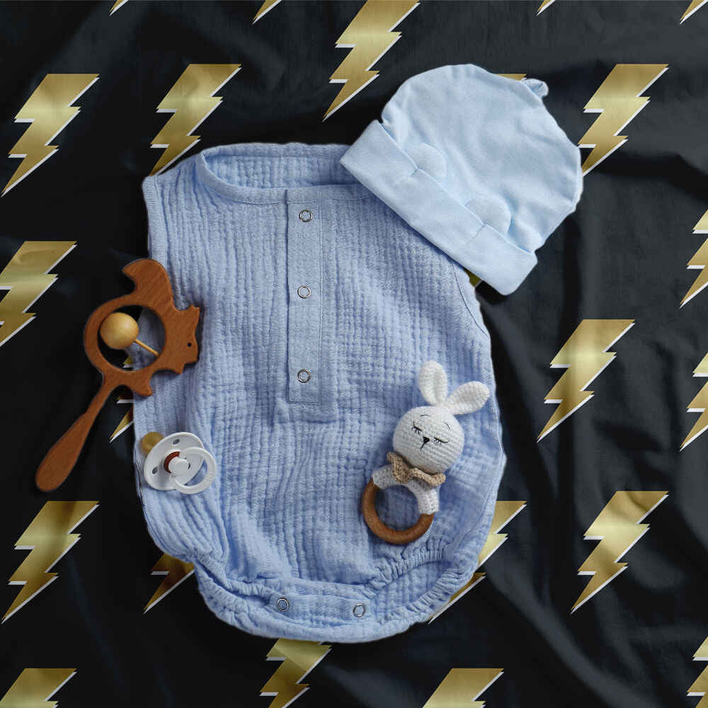 Set di biancheria da letto con coperta terapeutica nero con Harry Blitz