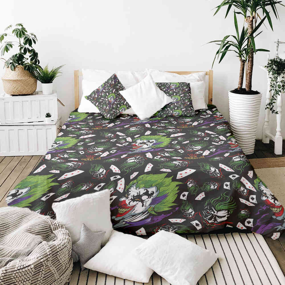 Set di biancheria da letto con coperta terapeutica Joker colorato