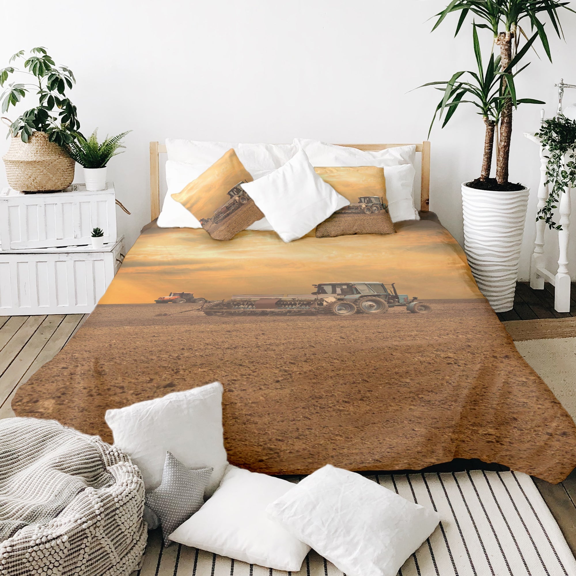 Set di biancheria da letto con coperte terapeutiche Due trattori