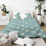 Coperta terapeutica originale - Rivestimento in cotone Rivestimento Origami Cigno